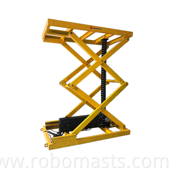 Shear type rigid chain lifting platform